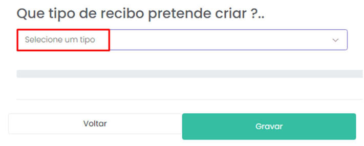 tIPO DE RECIBO QUE PRETENDE CRIAR