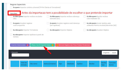 regras especiais